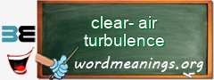 WordMeaning blackboard for clear-air turbulence